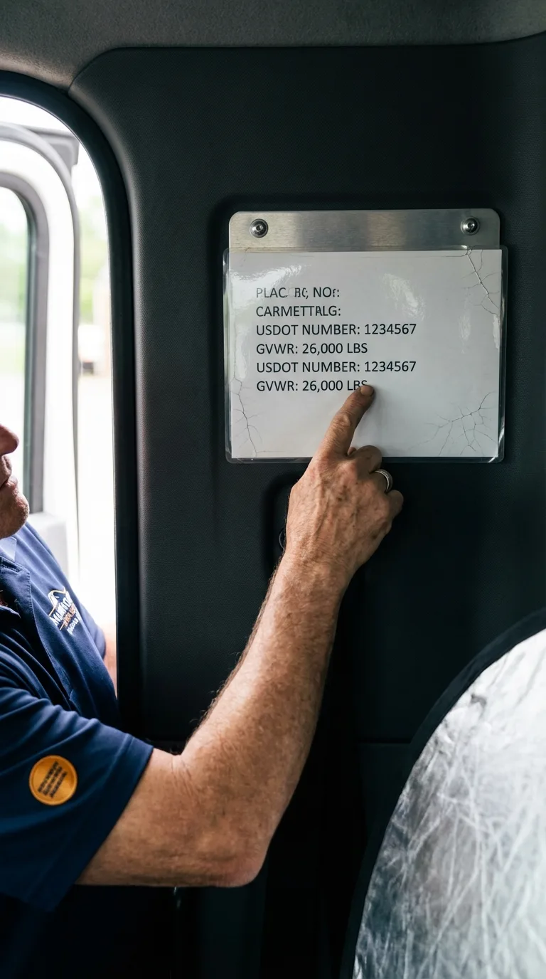 USDOT licensing placard verification in Clementon